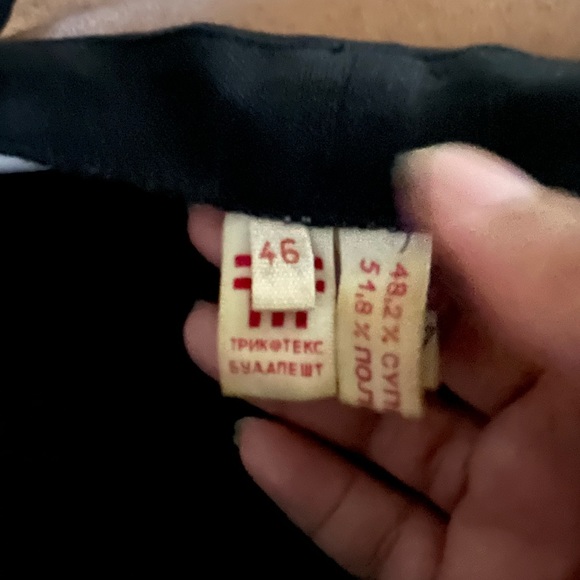 Vintage Retro 80s/90s Foreign Black Dress with Black & Silver Bows on Shoulders - Picture 6 of 6